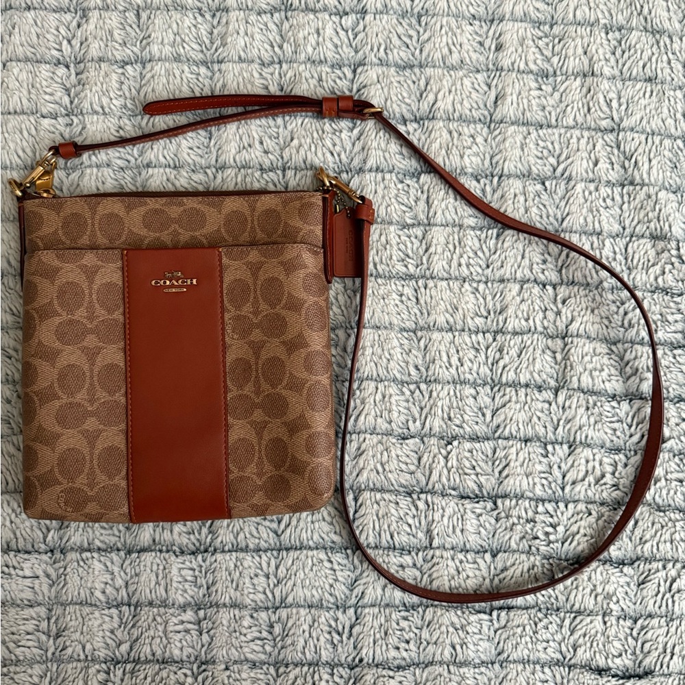 Coach Brown and Tan Cross Body